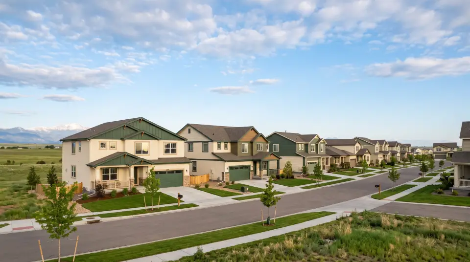 Firestone, Colorado new-build homes under a big plains sky